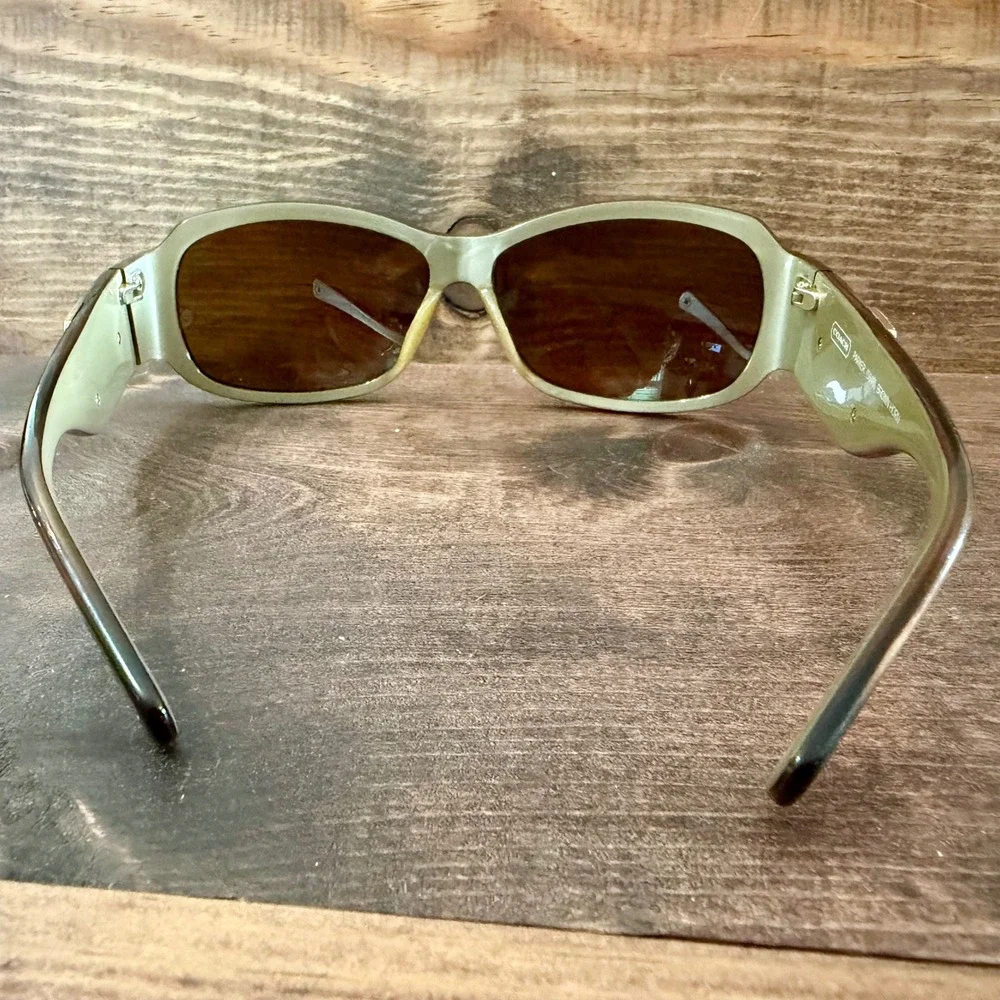 Coach Parker S848 Eyeglasses Brown Horn Rhinestone Heart Medallion FRAMES ONLY